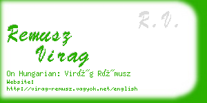 remusz virag business card